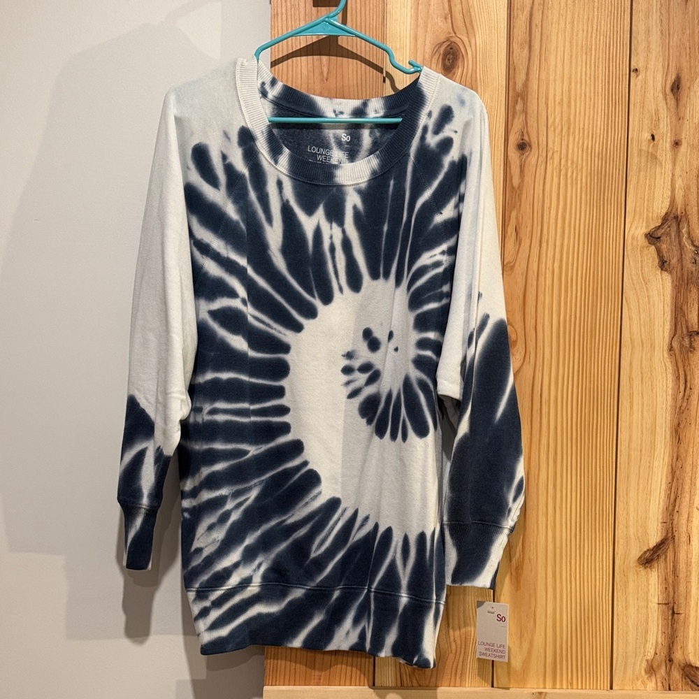 Tie-Dye Long Sleeve Lounge Sweatshirt